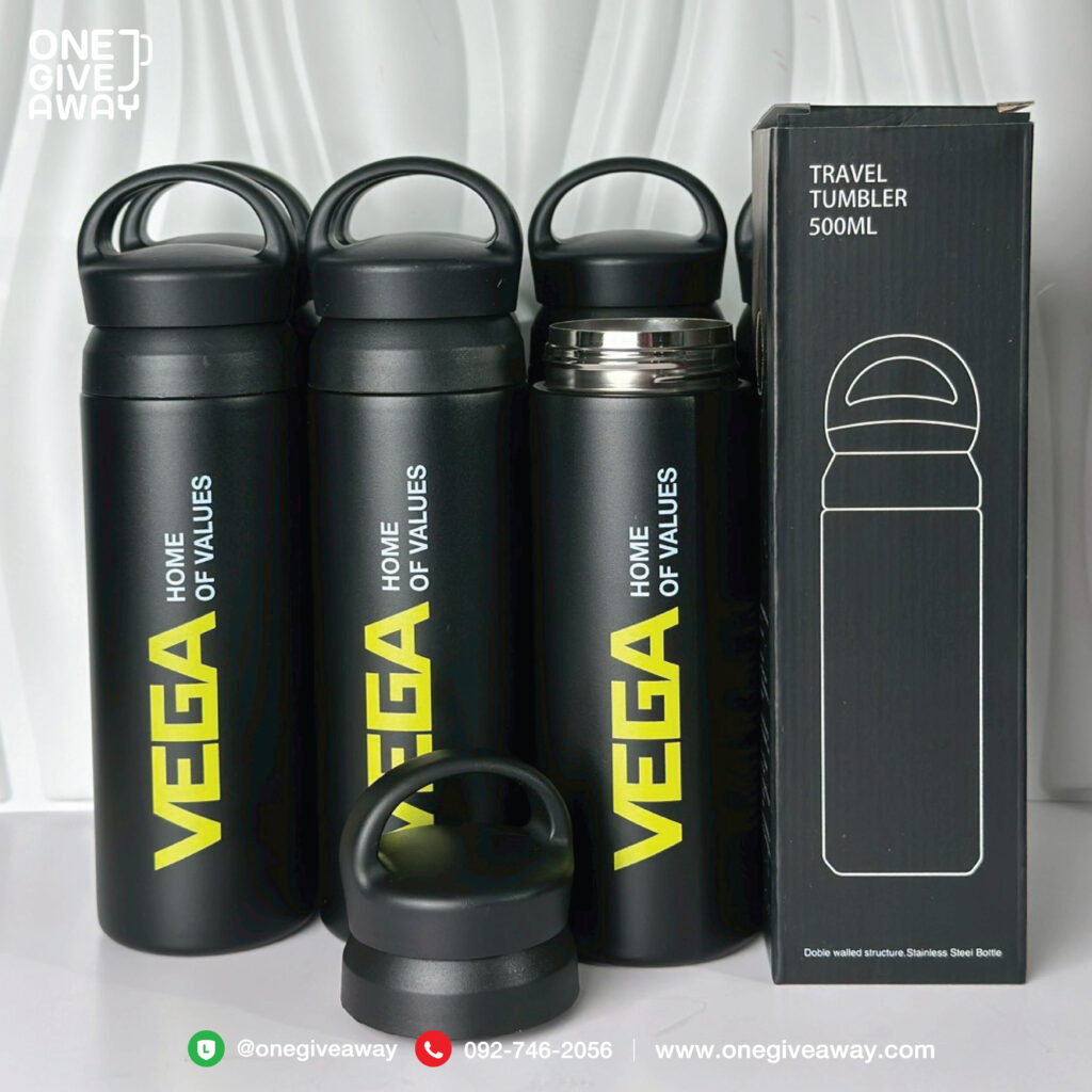 กระบอกน้ำพรีเมี่ยมสกรีนโลโก้ องค์กร บริษัท รูปภาพ ข้อความ